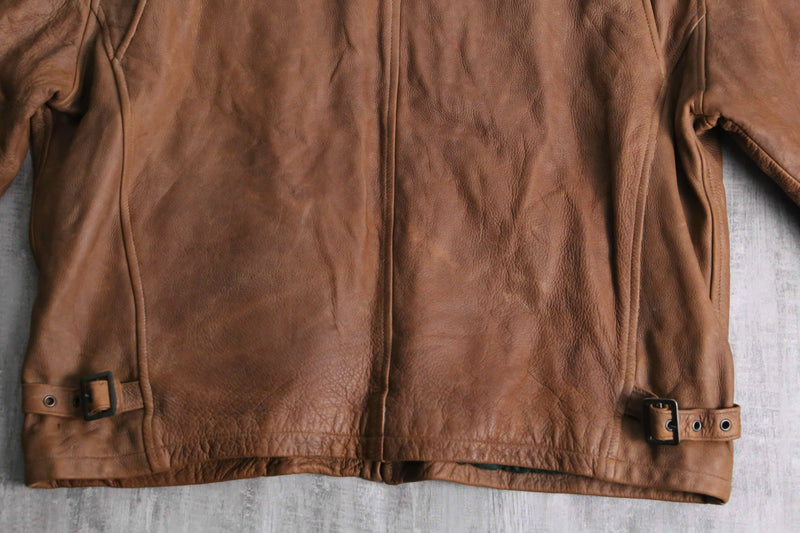 ”St. John’s Bay” brown real leather jacket