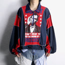 "Re:make" sweat docking loose size half zip pull over