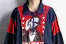"Re:make" sweat docking loose size half zip pull over