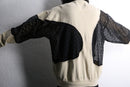 "Re:make" lace track docking pullover