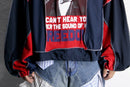 "Re:make" sweat docking loose size half zip pull over
