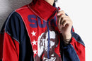 "Re:make" sweat docking loose size half zip pull over