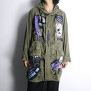 "Re:make" bolo design skull military coat