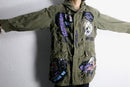 "Re:make" bolo design skull military coat