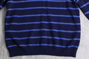 “Polo by Ralph Lauren” horizontal stripe half zip knit