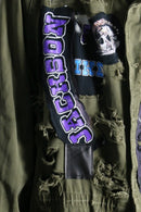 "Re:make" bolo design skull military coat