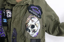 "Re:make" bolo design skull military coat