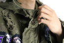 "Re:make" bolo design skull military coat