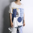 "Re:make" denim docking design tee