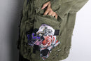 "Re:make" bolo design skull military coat
