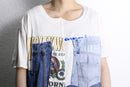"Re:make" denim docking design tee