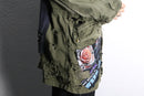 "Re:make" bolo design skull military coat