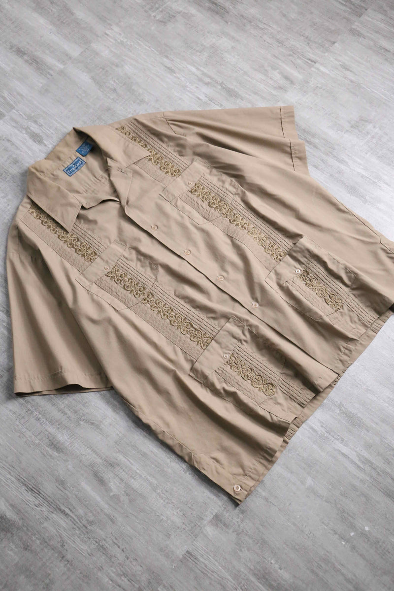 light brown color S/S Guayabera shirt