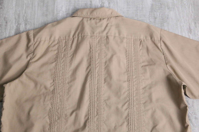 light brown color S/S Guayabera shirt