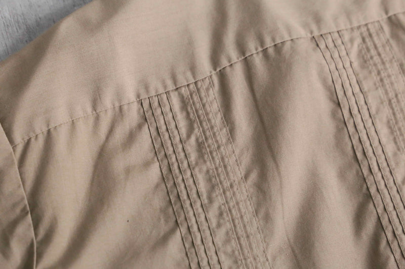 light brown color S/S Guayabera shirt