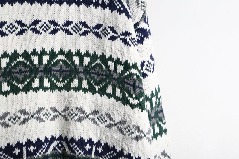 90’s “GAP” nordic monotone pattern knit