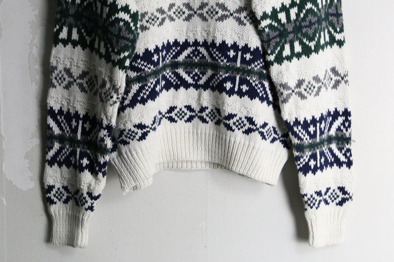 90’s “GAP” nordic monotone pattern knit