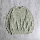 ”J.CREW” melange green cotton knit