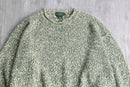 ”J.CREW” melange green cotton knit