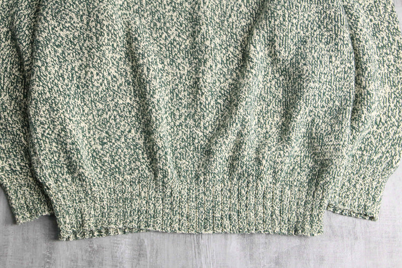 ”J.CREW” melange green cotton knit