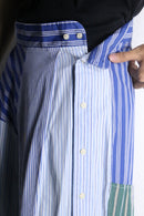 "Re:make" stripe shirt patchwork pajama pants