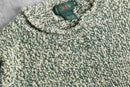 ”J.CREW” melange green cotton knit