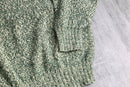 ”J.CREW” melange green cotton knit