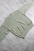 ”J.CREW” melange green cotton knit