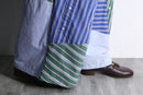 "Re:make" stripe shirt patchwork pajama pants
