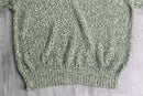 ”J.CREW” melange green cotton knit