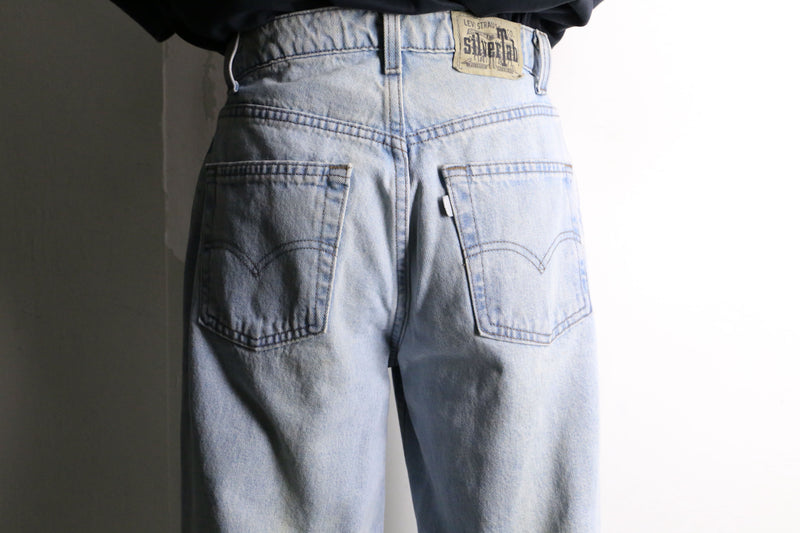 " LEVI'S SILVERTAB" wash blue buggy denim