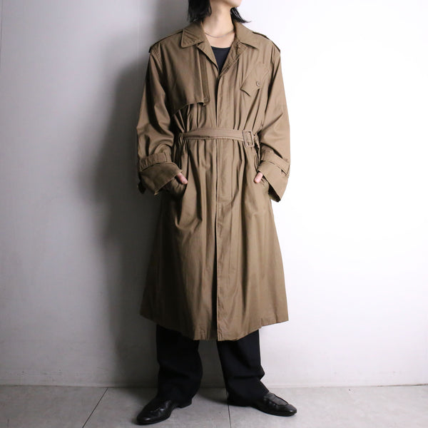 70’s “Yves Saint Laurent” brown cotton trench coat