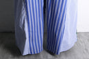 "Re:make" stripe shirt patchwork pajama pants