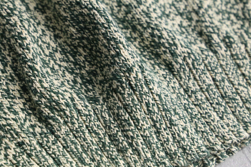 ”J.CREW” melange green cotton knit