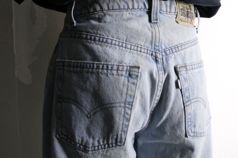 " LEVI'S SILVERTAB" wash blue buggy denim