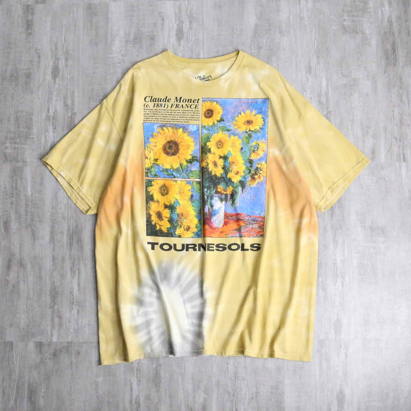 “Claude Monet” art print tie-dye tee