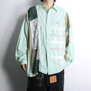 "Re:make" botanical lace docking design shirt