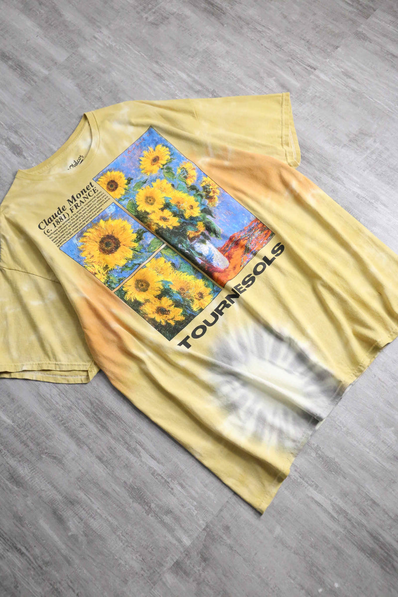 “Claude Monet” art print tie-dye tee