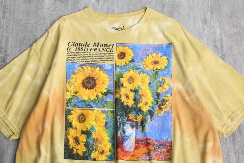 “Claude Monet” art print tie-dye tee
