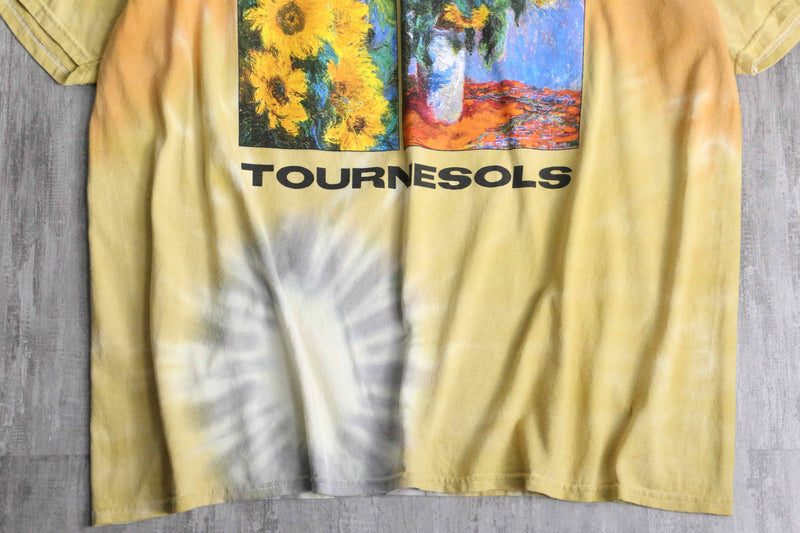 “Claude Monet” art print tie-dye tee