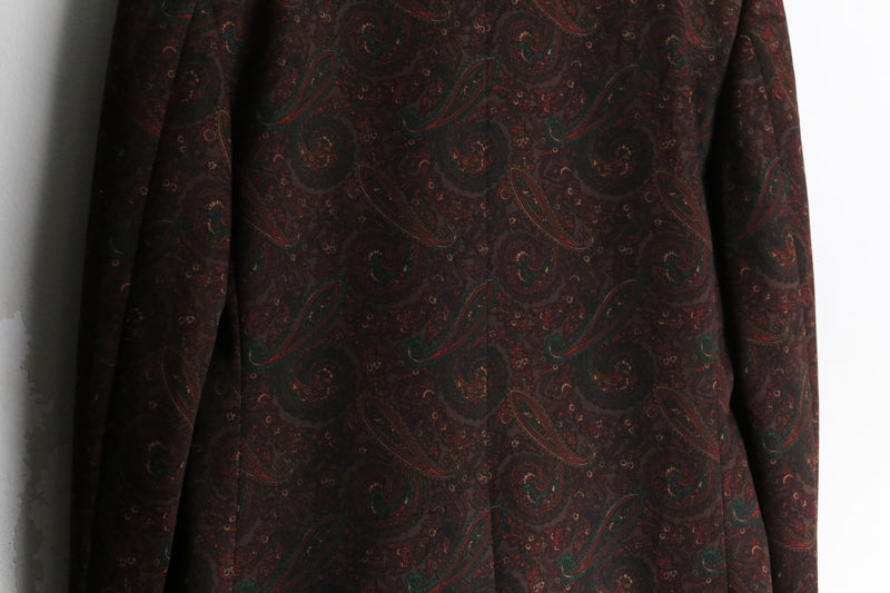 70's paisley total pattern poly tailored jacket