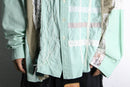 "Re:make" botanical lace docking design shirt