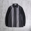 monotone stripe knit polo