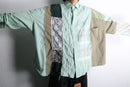 "Re:make" botanical lace docking design shirt