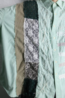 "Re:make" botanical lace docking design shirt