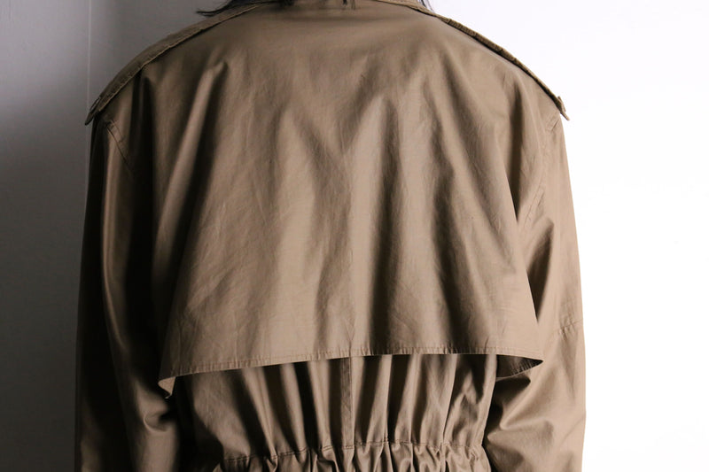 70’s “Yves Saint Laurent” brown cotton trench coat