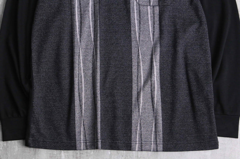 monotone stripe knit polo