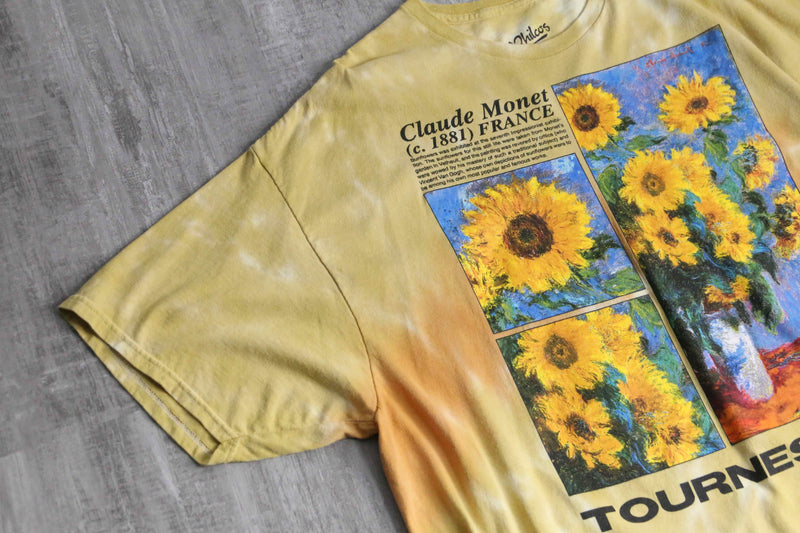 “Claude Monet” art print tie-dye tee