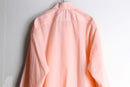 70's "After Six" salmon pink frill shirt