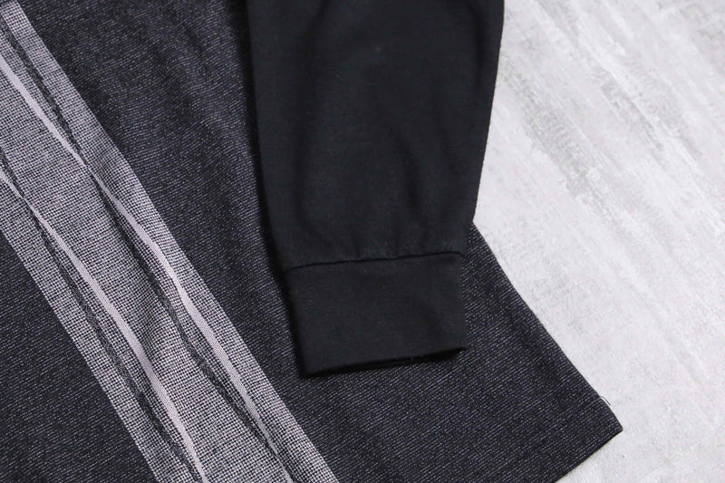 monotone stripe knit polo